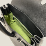 [Shrink leather x croco pattern leather]<br>Voyage L bag<br>color: black