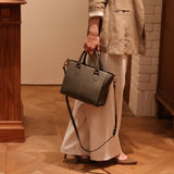 [Shrink leather]<br>Athena shoulder bag<br>color: ethane gray