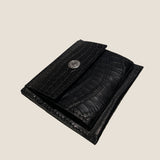 [Color Crocodile] <br>mini snap wallet <br>color: black<br>[Made to order]