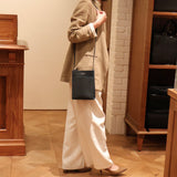 [French calf]<br>Box sacoche L<br>color: navy