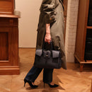 [Shrink leather]<br>Voyage M bag<br>color: Navy