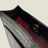 [Croc pattern]<br>Box sacoche L<br>color: black