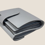 [French calf] <br>hookup wallet<br> color: ice gray