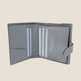 [French calf] <br>hookup wallet<br> color: ice gray