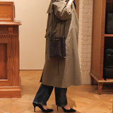 [Croc pattern]<br>Box sacoche L<br>color: navy