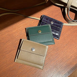 [French calf] <br>mini snap wallet<br>color: taupe