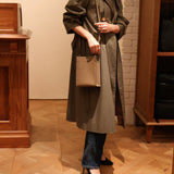 [French calf]<br>Box sacoche L<br>color: taupe