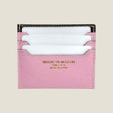[Croc pattern x French calf] <br>mini snap wallet<br>color: dark brown x mauve pink