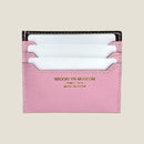 [Croco pattern x French calf] <br>Mini -snap wallet<br>color: Dark Brown x Mauv Pink