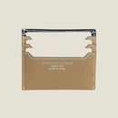 [Croco pattern x French calf] <br>Mini -snap wallet<br>color: Black x Tope