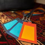 [French calf] <br>ID strap double-sided vertical<br>color: navy