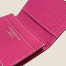 [French calf] <br>Through gachi card case<br>Color: Magenta pink
