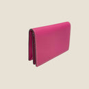 [French calf] <br>Through gachi card case<br>Color: Magenta pink