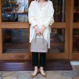 [Shrink leather] <br>round shoulders<br>color: taupe