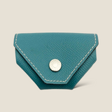 [French calf] <br>snap coin case<br>color: Jean blue<br>[Made to order]