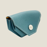[French calf] <br>snap coin case<br>color: Jean blue<br>[Made to order]
