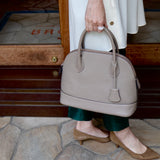 [Shrink leather] <br>round shoulders<br>color: taupe