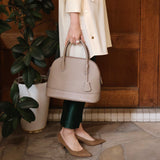 [Shrink leather] <br>round shoulders<br>color: taupe