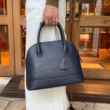 [Shrink leather] <br>round shoulders<br>color: navy