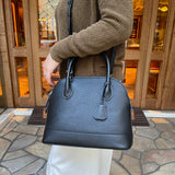 [Shrink leather] <br>round shoulders<br>color: black