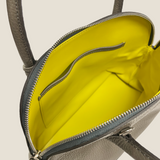 [Shrink leather] <br>round shoulders<br>color: ethane gray