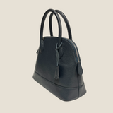 [Shrink leather] <br>round shoulders<br>color: navy