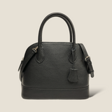 [Shrink leather] <br>round shoulders<br>color: black