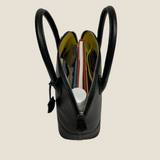 [Shrink leather] <br>round shoulders<br>color: black