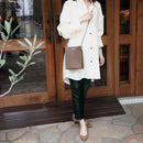[French calf]<br>Box Sacoche L<br>color: Tope