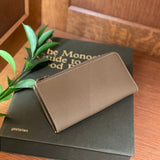 [French calf] <br>L zip long wallet<br>color: taupe