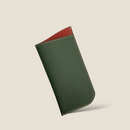 [French calf] <br>Glasses case<br>Color: Dark green