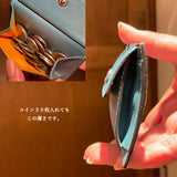 [French calf] <br>mini snap wallet<br>color: ethane gray
