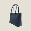 [French calf] <br>Royal tote bag<br>color: Navy x off -white stitch<br>[Made to order]