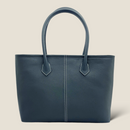 [French calf] <br>Royal tote bag<br>color: Navy x off -white stitch<br>[Made to order]