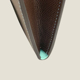 [French calf] <br>Half L zip wallet<br>color: dark brown