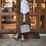 [Shrink leather] <br>round shoulders<br>color: taupe