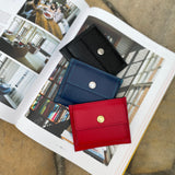 [French calf] <br>mini snap wallet<br>color: black