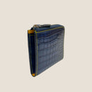 [Ai dyed crocodile] <br>Half L zip wallet<br>[Made to order]