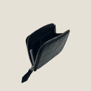 [Croco pattern leather] <br>Half L zip wallet<br>color: Black