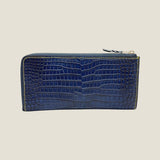 [Indigo dyed crocodile] <br>L zip long wallet<br>[Made to order]