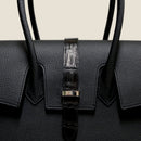 [トリヨンラグーン×クロコダイル]<br>ヴォヤージュLバッグ<br>color：ブラック<br>【５月下旬入荷予定】