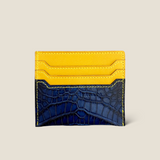 [Indigo dyed crocodile] <br>mini snap wallet<br>[Made to order]