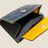 [Indigo dyed crocodile] <br>mini snap wallet<br>[Made to order]