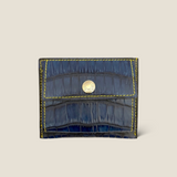 [Indigo dyed crocodile] <br>mini snap wallet<br>[Made to order]