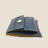 [Indigo dyed crocodile] <br>mini snap wallet<br>[Made to order]