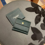 [French calf] <br>mini snap wallet<br>color: dark green