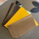 [French calf] <br>glasses case<br>color: dark brown