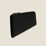 [French calf] <br>L zip long wallet<br>color: black