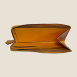[Persimmon tangy dyed] <br>L zip long wallet
