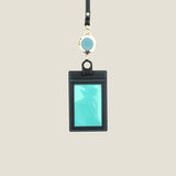 [French calf] <br>ID strap double-sided vertical<br>color: navy